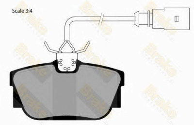 BRAKE ENGINEERING pa1470 -  Комплект тормозных колодок, дисковый тормоз